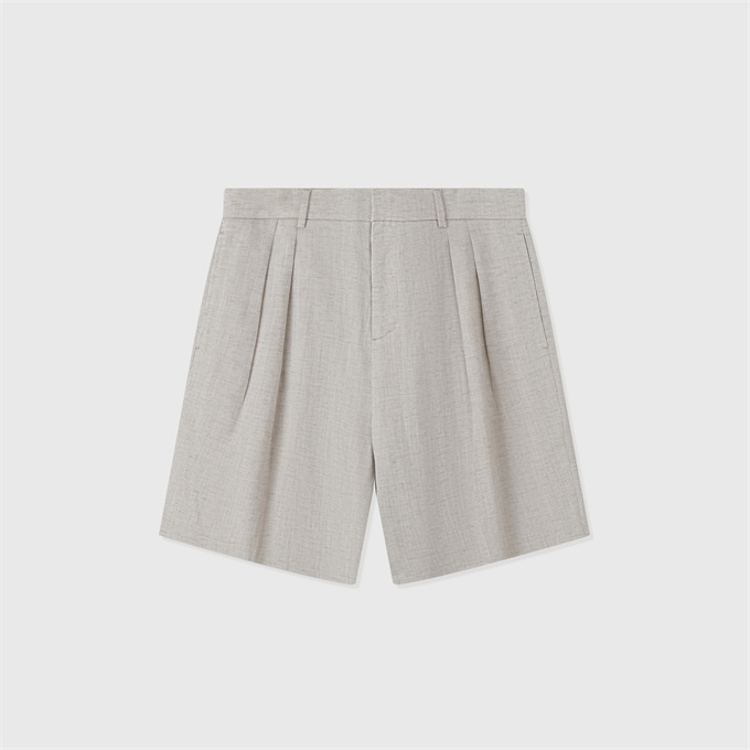 loro piana buxton high waisted tailored pleated bermuda casual shorts